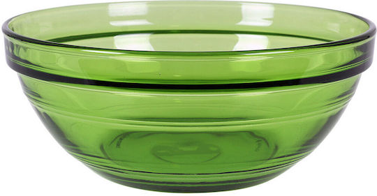Duralex Lys Serving Bowl Round Glass Green with Diameter 17cm