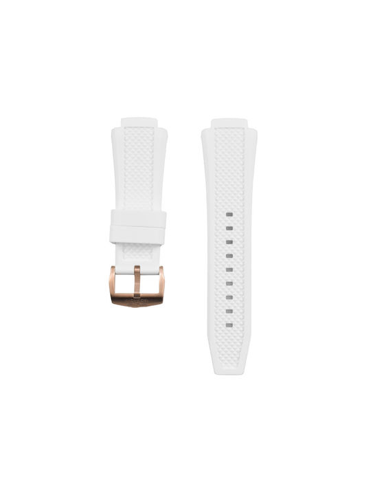 Bobroff Rubber Strap White