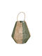 BigBuy Metallic Lantern Green 27x27x30cm