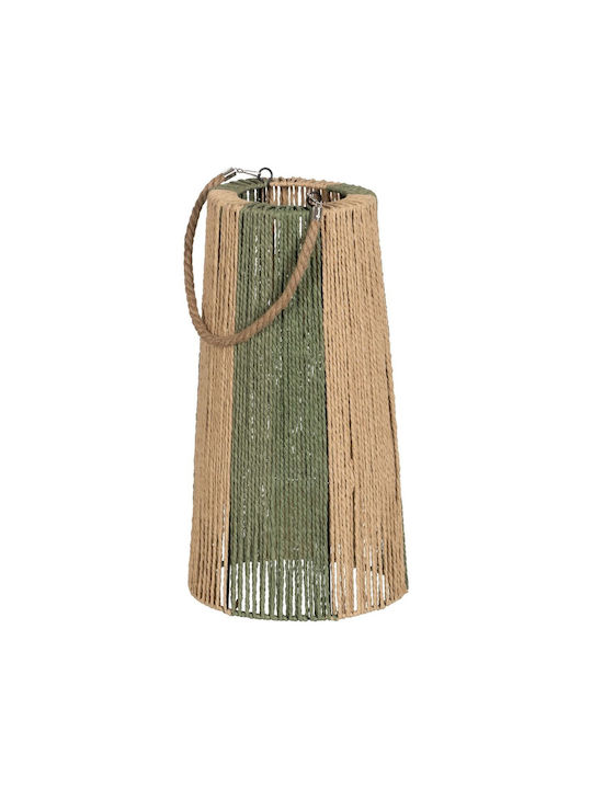 BigBuy Metallic Lantern Green 25x25x50cm