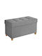 Stool Bench Stool With Storage Space Wooden Gray 76x38x40cm