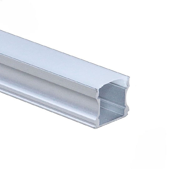 Eurospot Încastrat Profil din Aluminiu pentru Bandă LED cu Opal Acoperire 200x1.7x1.4cm.
