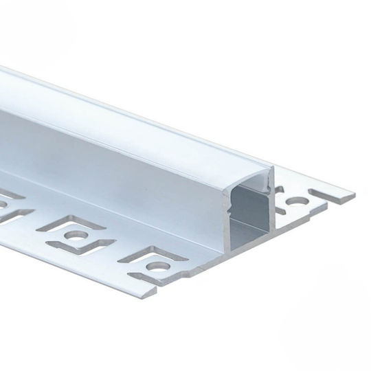Eurospot Aluminum Profile for LED Strip with Opal Cover for Drywall 200x5.3x1.2cm