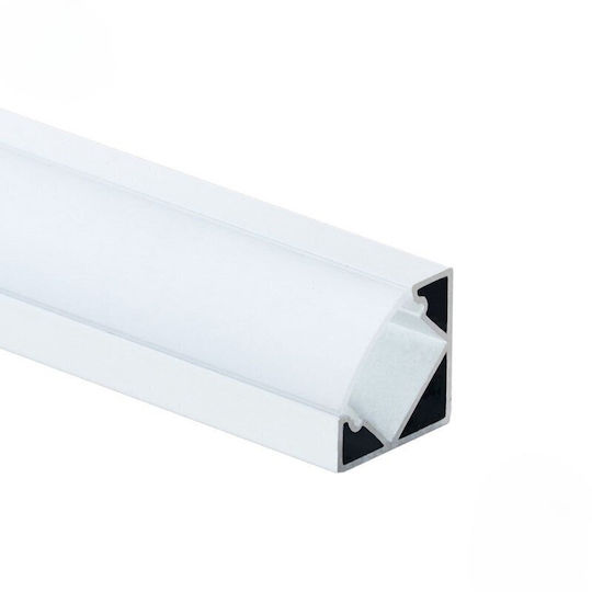 Eurospot Profil din Aluminiu pentru Bandă LED cu Opal Acoperire 200x1.9x1.9cm.