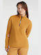 Χειμερινή Γυναικεία Fleece Μπλούζα Μακρυμάνικη Rich Caramel