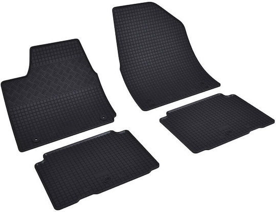 Rigum Set of Front and Rear Mats 4pcs for Hyundai IONIQ Black