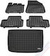 Rezaw Plast Set of Front and Rear Mats 5pcs Tray Type for Renault Captur e-Tech Black