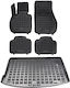 Rezaw Plast Set of Front and Rear Mats 5pcs Tray Type for Mini Countryman F60 Black