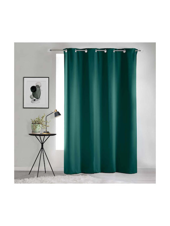 Douceur d'Intérieur Perdea Opacă Cu Capse L-c Occult Verde 135x240cm