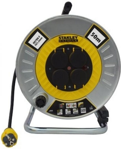 Stanley Μπαλαντέζα Καρούλι 4 Θέσεων με Καλώδιο 50m Διατομή 3 x 1.5mm² και Γείωση Στεγανή
