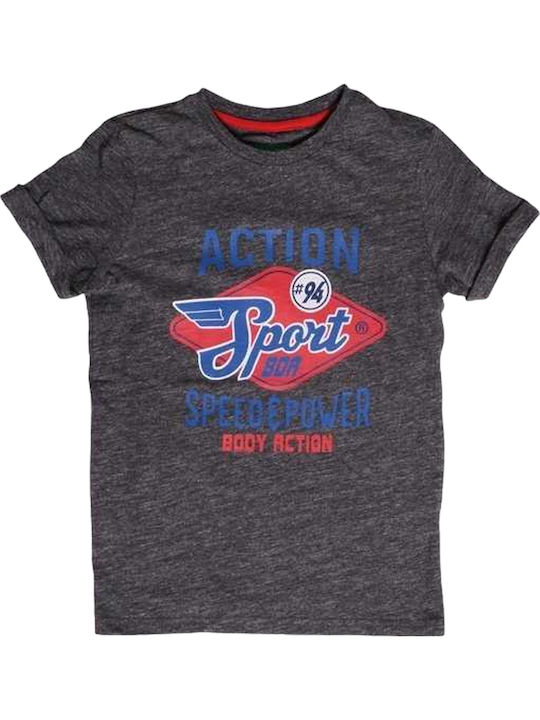 Body Action Kinder-T-Shirt grau
