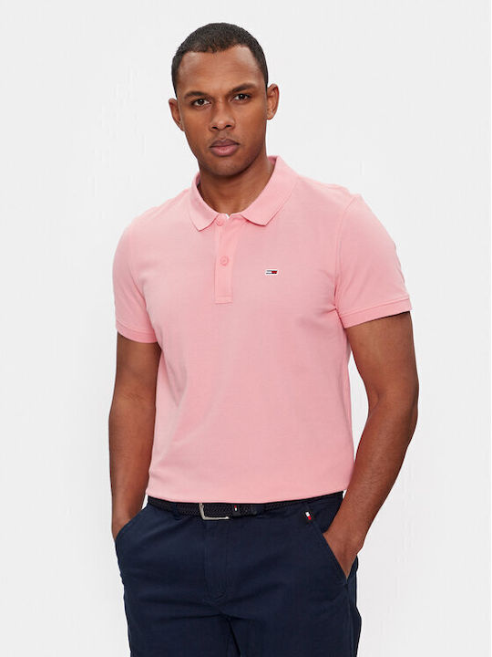Tommy Hilfiger Bluza pentru bărbați cu mâneci scurte Polo Pink