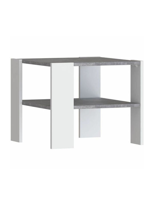 Square Wooden Side Table Gray L55xW55xH45cm