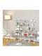 Metallic Shoe Organizer White 123x31x123cm
