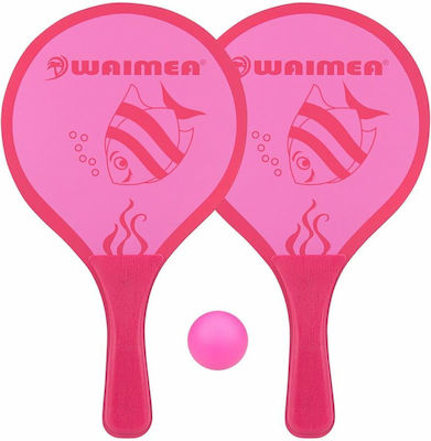 Waimea Beach Rackets Set Pink with Handle Pink