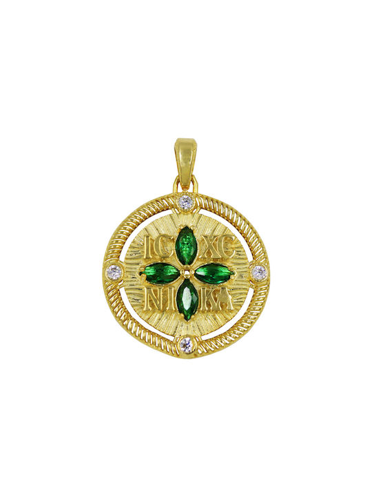 Roloi Kaliamanis Pandantiv Talisman pentru copii Față și spate Constantinato din Aur 14K PM1245G