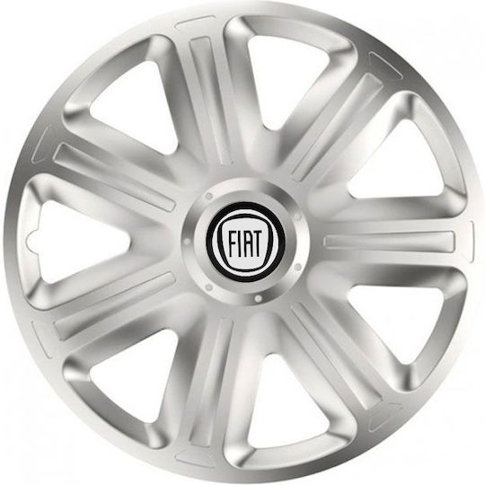 Versaco Set Capace De Roți Auto Comfort 14" Compatibilitate Fiat 4 Bucăți Argintii
