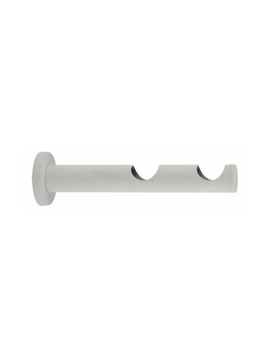 Zogometal Curtain rail base Wall made of Metal White 1pcs