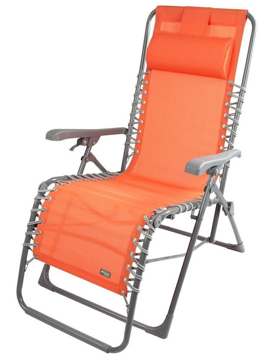 Deckchair Metallic Orange 73x62x106cm.