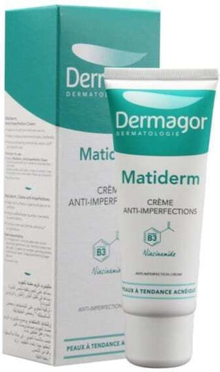 Dermagor Matiderm Κρέμα Προσώπου Ημέρας κατά των Ατελειών & της Ακμής με Νιασιναμίδη & Aloe Vera 40ml