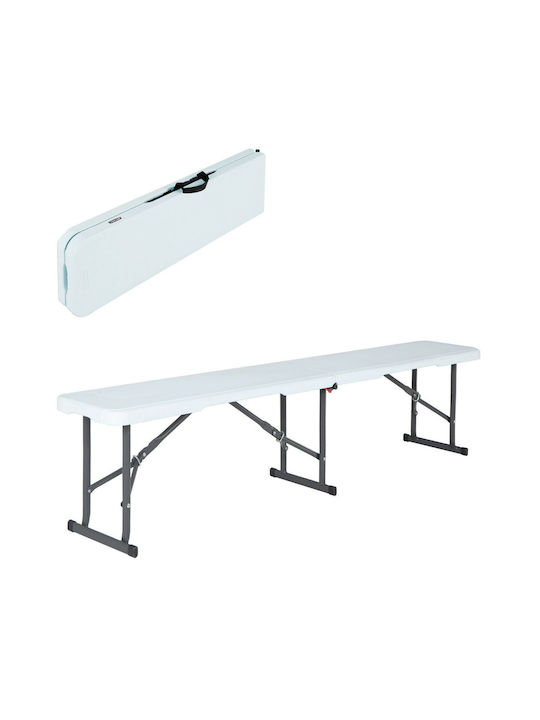 Bench Outdoor Plastic with Pillows 183x42x29cm Bench Outdoor Plastic with Pillows 183x42x29cm