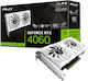 PNY GeForce RTX 4060 8GB GDDR6 OC XLR8 Verto DF White Edition Placă Grafică