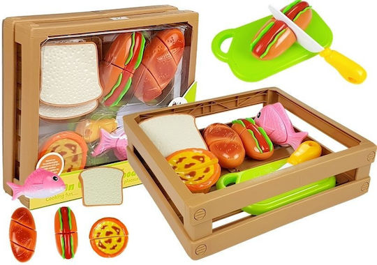 Lean Toys Hot-dog Set For Cutting Indredients In A Basket για 3+ Ετών