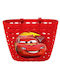 Cars Kid's Bicycle Basket Red