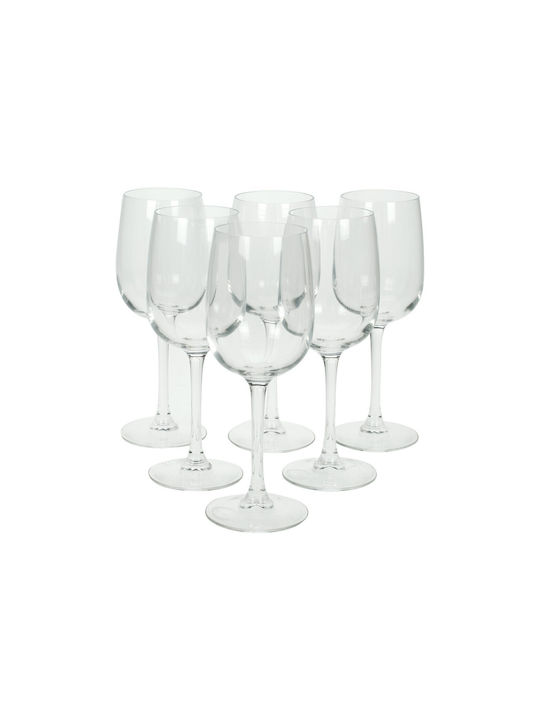 Luminarc Versailles Set de Pahare pentru Vin Alb din Sticlă Fără Colțuri 270ml 6buc