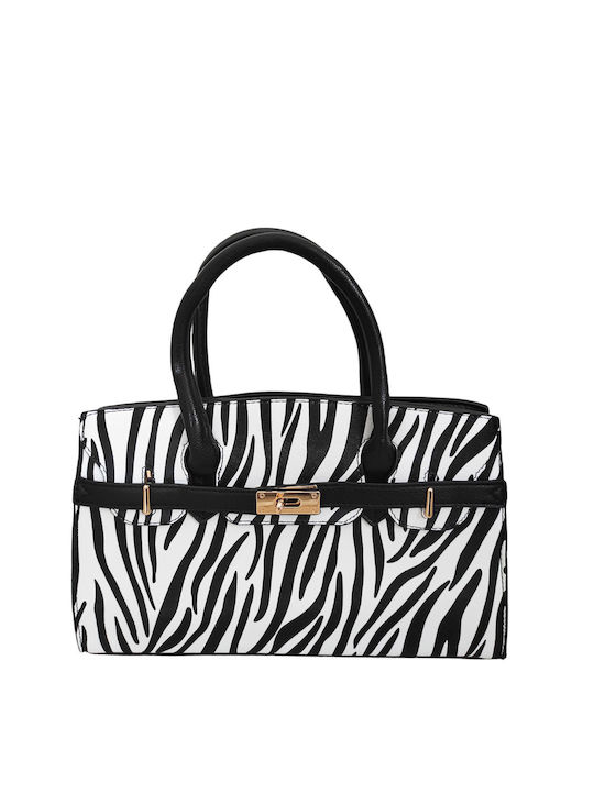 Print Damen Tasche Hand Schwarz