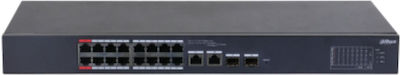 Dahua CS4218-16ET-240 Unmanaged L2 PoE++ Switch with 16 Ethernet Ports and 2 SFP Ports