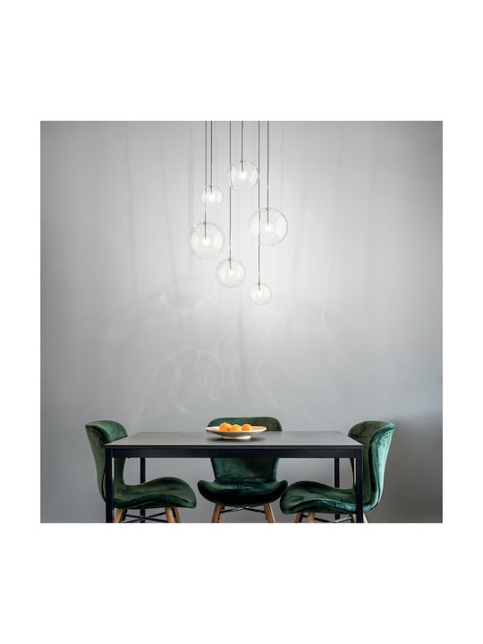 Ideal Lux Equinoxe Sp6 Pendant Light Silver for...