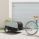 Vidaxl Bicycle Trailer Black Gray 45 Kg Iron