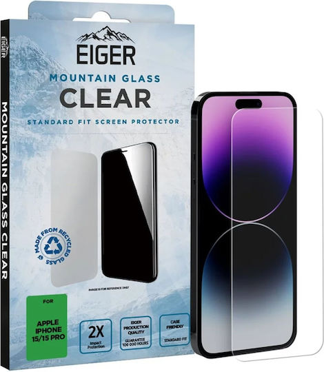 Eiger Glass 2.5D Tempered Glass (iPhone 15)