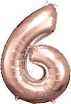 Μπαλόνι Foil Jumbo Αριθμός Ροζ Χρυσό Σχήμα 55εκ.