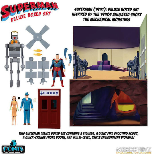 Mezco Toys DC Comics: Superman 5 Points Φιγούρα 10εκ.