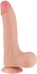 Lovetoy Sliding Dildo mit Hoden und Saugnapf Fleisch 22cm