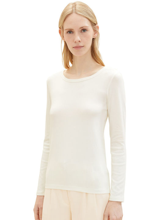 Tom Tailor Women's Blouse Long Sleeve White