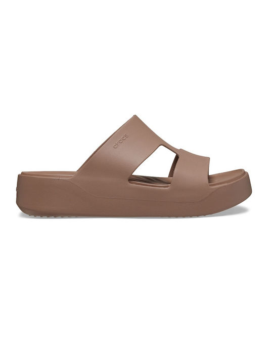 Crocs Women's Flat Sandals in Brown Color