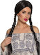 Carnival Wig with Braids Brunette for Halloween