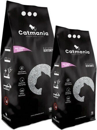 Catmania Άμμος Γάτας Μπετονίτης Ψιλόκοκκη με Άρωμα Baby Powder 5lt