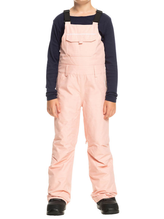 Roxy Non Stop Snow ERGTP03038 MGD0 Kids Dungarees for Ski & Snowboard Pink