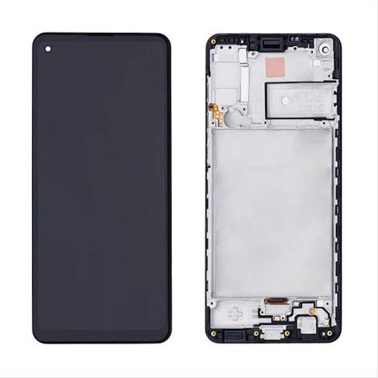 Οθόνη Display με Μηχανισμό Αφής για Galaxy A21S (Μαύρο)