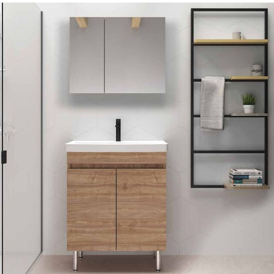 Chrisart Sempre Blat cu Lavoar & Oglindă L51xW39.5xH64cm Tecă