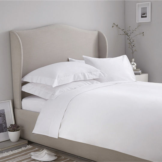 Flamingo Hotel Sheet White Single 160x260cm Cotton & Polyester 1pcs