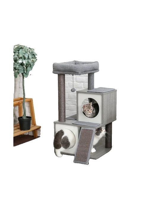 Tree Cat Scratching Post Posts Gray