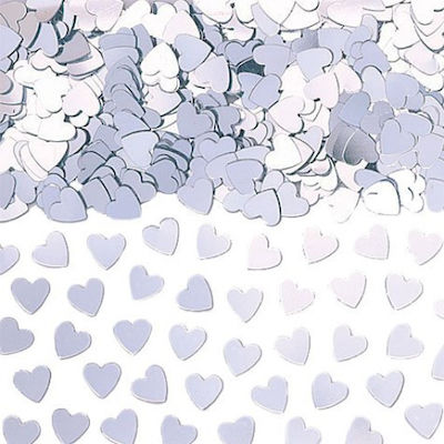 Hearts Confetti Silver