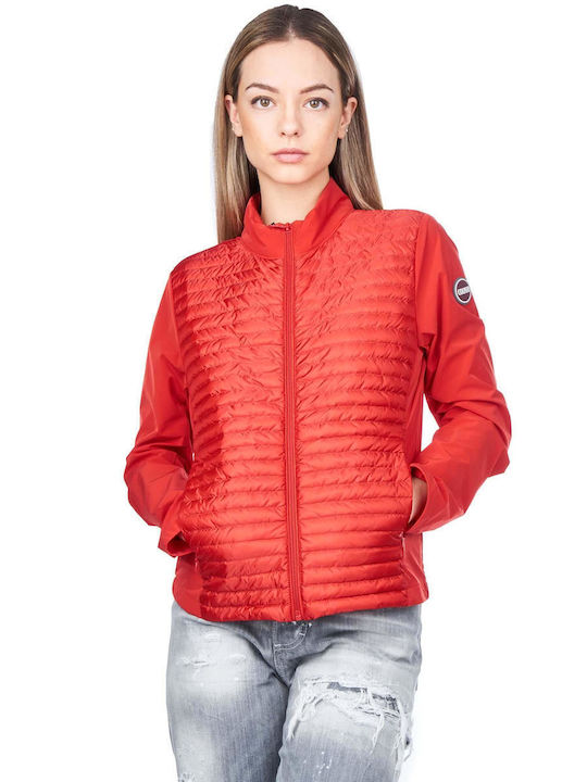 Colmar Kurz Damen Puffer Jacke für Winter Rot