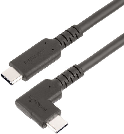 StarTech Angle (90°) USB 2.0 Cable USB-C male - USB-C 100W PD Μαύρο 2m RUSB315CC2MBR