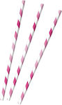 Amscan Straws Paper Pink 12pcs